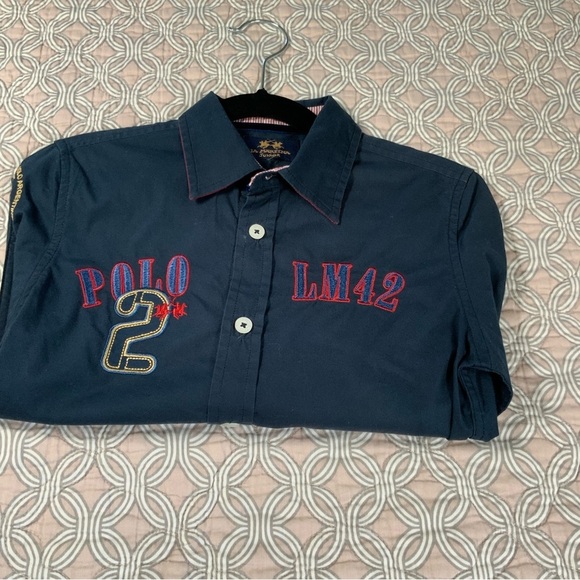 LA MARTINA Stretch cotton shirt for Boys. Size 4 - Picture 7 of 8